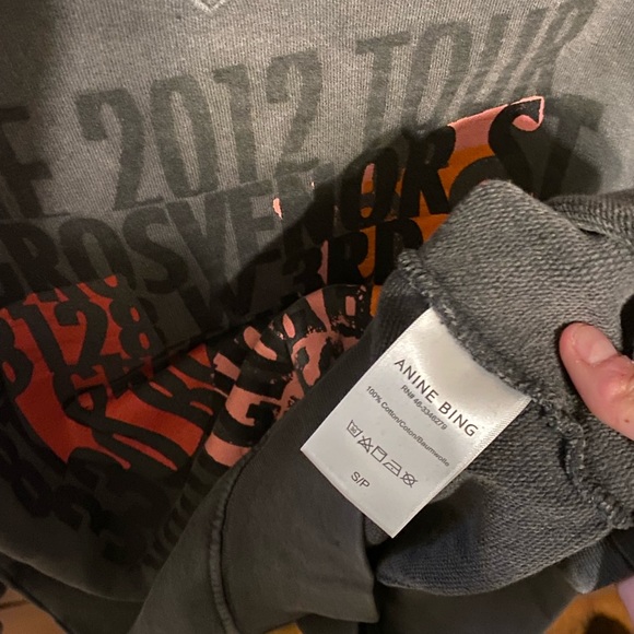 Anine Bing Gray Graphic Crew Neck Sweater - Picture 6 of 6